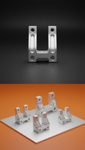 Soporte mecanizado en aluminio CNC